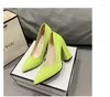 Dress Shoes Women Thin Heel Pumps Fashion Solid Color Woman Pointed Toe Slip-On Sexy High Heeled Wedding Party Big Size 43