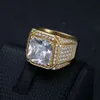 Luxury Engagement Ring Jewelry 316 Stainless Steel Diamond Moissanite for Men