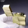 ZORRO Small Gold Brick-shaped High-end Exquisite Kerosene Lighter Special-shaped Brass Armor Men's Gift