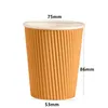 Kubki jednorazowe słomki podwójnie warstwy faliste gęste kawiarnie Picie kubek Cup280 ml plastikowy babeczka