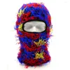 Bandanas 1 Loch Full Face Maske Winterknitkappen für Ski Fahrrad Armee Taktisch Distressed Fleece Fuzzy Balaclava Hood Unisex Hüte