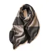 Bufanda de cachemira nueva bufanda de invierno chal de mujer bufanda gruesa y cálida con borlas