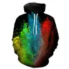 Herrtröjor Hip Hop Color Smoke 3D Män och Womenhoodie Autumn Personlig överdimensionerad Harajuku Fashion Casual Hooded Sweatshirt Top