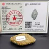 Pendentif de raisin sculpté en jadéite de type A naturel de lavande verte certifiée