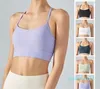 Yoga Outfit Women Sports Bra Hanging T-back Vest With Chest Pad Gym Fitness Top Push Up Work