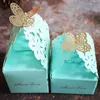 Presentförpackning 30/50/100st Butterfly Flower Box Wedding Party Candy Birthday Baby Shower Packaging tvål Kosmetisk väska