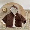 Jassen Winterjas Jongens Meisjes Katoenen gewatteerde verdikte lange mouwen Rond corduroy vest Kapmantel Tops Kleding Kinderkleding