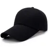 Top Caps Unisex Saf Siyah Ultra Uzun Bill Toka Kapağı Ayarlanabilir Beyzbol Kapağı Shabrim Kapak Açık Güneşlik Kapağı Tuval Kapağı 231207