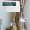 Tafellampen Moderne Hars Figuur Warme Bedlamp Slaapkamer Woonkamer Studeerhuis Witte Stof Decor Luxe Bureaulampen Verlichting