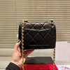 Designer de luxo mulheres moda crossbody sacos famosa marca francesa dupla carta flip saco clássico paris diamante treliça bolsa ombro alta qualidade couro genuíno