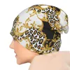 Berretti Pelle di leopardo con cappello a cuffia barocco InvernoAutunno Skullies all'aperto Berretti Cappelli per uomo Donna Berretti multifunzione estivi in maglia