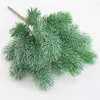 Decorative Flowers Handcraft Green For Home Wedding Party Christmas Tree Decor Gift Box Branch Grass Pine Needle Artificial Plant Bouquet
