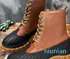 Bottes de créateurs pour hommes Thoms Calf Leather Rubblsea Duck Boot Browne luxe CAMEL noir Lace Up chaussures taille 38-45