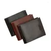 Wallets Men's Wallet Short Money Clip Young Men Simple Fashion Multi-card Litchi Pattern Cross Splicing Leather