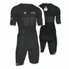 Ensembles de course RIGHTTRACK Trisuit Hommes Été Triathlon Course À Manches Courtes Skinsuit Vêtements Natation Cyclisme Course À Pied Vêtements De Compétition