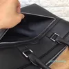 Дизайнерский мужской портфель, деловая мужская сумка через плечо из натуральной воловьей кожи черного цвета