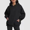 Hoodies femininos sólidos coreano oversize sweatshirts bolsos com capuz topos harajuku pulôver sudaderas esportes ao ar livre fatos de treino topo