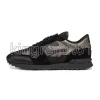 Camouflage Sneaker Designer Shoes Calfskin Sneakers Mesh Leather Rubber Trainers Triple Black White Rivet Trainer Luxury Stud Shoe