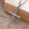 Collier en acier titane pour hommes, pendentif croix, chaîne de pull en or, mode Hip Hop, bijoux 3 styles