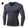 Intimo termico da uomo Taglia EU Inverno Uomo Camicia termica Intimo in pile Scollo a V Baselayer Casa Casual T-shirt Autunno Abbigliamento termico Pigiama Indumenti da notte 231206