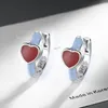 Creolen Vintage Emaille Rotes Herz Für Frauen Mädchen Piercing Schmuck 2023 Böhmen Zubehör Verlobung Hochzeit Party Geschenke