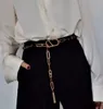 Women Designers Chains Belts moda luksusowy projekt link pasek dla kobiet litera v klamra łańcuch talii damskie vintage złoty talerz 1998913