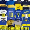 Diego Maradona Retro Boca Juniors Soccer Jerseys 1981 90 94 95 96 97 99 2001 02 03 04 05 10 11 klasyczne klasyczne Palermo Veron Klasyczne mundury koszule piłkarskie