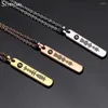 Pendentif Colliers Personnalisé Spotify Music Code Laser Sculpture Charme Collier Titane Acier Longue Section Tridimensionnelle Pour Hommes Et Femmes