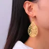 Dangle Oorbellen Cazador Gouden Kleur Esthetische Filigraan Voor Vrouwen Vintage Roestvrij Stalen Sieraden Teardrop Kerstcadeau