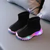 Turnschuhe Kinder Mädchen Jungen Mesh LED Leuchtende Sockenschuhe Casual Kleinkind 231207