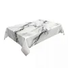 Tafelkleed rechthoekig waterdicht luxe grijs marmeren tafelkleed achterkant elastische randhoezen textuur abstract patroon