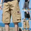 Männer Shorts Männer Sommer Atmungsaktive Cargo Mit Multi Taschen Elastische Taille Für Sport Streetwear