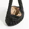 Вечерние сумки MABULA Стеганая сумка-тоут для женщин Тенденция Легкая подкладка Кошелек на пуху Большая сумка-хобо с хлопковой подкладкой Решетка Solid 231207