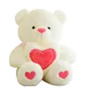 60 cm New Kawaii Teddy Bear Plush Toy Love Heart Chugging Bear Children's Plush Toy Valentine's Day Gift