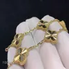 Lyxdesigner Van Clover 18K Armband Pearl 4 Leaf Gold Charm Laser Märke Bangle Armband Halsbandörhängen Diamond Wedding A Jewelr Hmmu