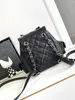 12A Upgrade Mirror Quality Designer Small Duma Tank Backpack Damen Echtleder Quilted Purse S Handtaschen Black Caviar Double Shoulder Chain Box Bag