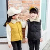 Gilet Ragazzi Ragazze Autunno Inverno Senza maniche Gilet con cappuccio Giacca Stampa cartoon Cappotto Bambini Capispalla caldi Vestiti 231207