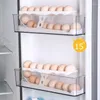 Storage Bottles Automatic Rolling Holder Rack Fridge Egg Box Container Kitchen Refrigerator Dispenser Organizer