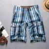 Men's Shorts Summer Casual Beach For Men Plaid Short Overalls Pant Male Streetwear Loose Cotton Outdoor Multi-pocket Cargo 2023