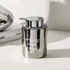 Flytande tvål dispenser pump skumning gel lagring tvätt lyx flask skum badrum keramik container lotion tom silvery