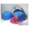 Casquettes de baseball Mexique Baseball Hat Basketball Football Fans Snapbacks Chapeaux personnalisés Toutes les équipes Ajustées Snapback Hip Hop Sports Mix Ordre Dhhiy