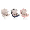 Jewelry Pouches Rings Bracelet PU Leather Double Layer Home Travel Portable Organizer Storage Earring Necklace Box Watch Holder Case