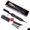 Alisadores de cabelo Leeons Preto Pente Alisador Flat Iron Aquecimento Elétrico Molhado e Seco Curler Straight Styler Cur Drop Delivery Prod Otxol