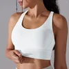 Yoga-Outfit, U-Ausschnitt, überkreuzte Träger, Sport-BH, Damen, Push-Up, Workout, sportlicher Büstenhalter, gepolstert, rückenfrei, Fitnessstudio, bauchfreies Tank-Top