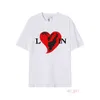 Lanvin Herren-T-Shirts, Designer-Luxusmode, Lanvin-Hoodie, Brandedco-Branding-T-Shirt, Buchstabe Liebe, Beflockungsdruck, lose Herren- und Damen-Shorts, Lanvins W5W4