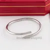 Luxury Designer Titanium Steel Nail Bangle Bracelet Diamond Screw Cuff Bracelets Women Men Brand Jewelry For Wedding Party Gift Top Qua Xkrh
