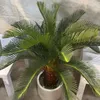 Dekorativa blommor 90/110/140 cm konstgjorda Cycas Revoluta Tree Fake Sago Palm Bonsai Tropical Green Plants Home Office Garden Floor Floor Potteded