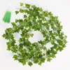 Dekorativa blommor 12st Ivy Artificial Plants Home Decor Wall Hanging Vines 26m/84ft Green Fake Leaves Garland DIY For Wedding Party Room