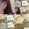 Stud Stud Gold Anagram Women Designer Jewelry Party Geometric Sqaure Earrings Ladies Luxury Dangle Studs Ear Hoops Lover Earring Drop Deliv Dhvr2