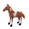 Poupées en peluche Mignon créatif dessin animé Simulation cheval en peluche poupée décoration de la maison ornements enfants Kawaii jouet petite amie cadeau d'anniversaire 231207